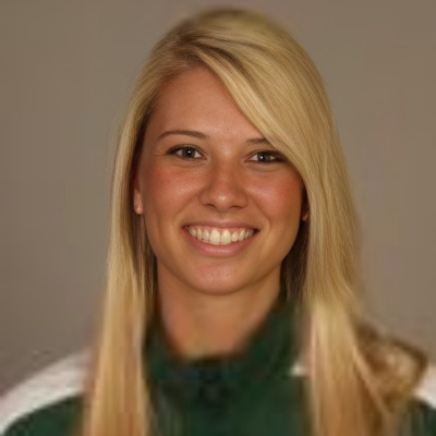 Rachel Glandorf McCoy in Baylor university's track team uniform.